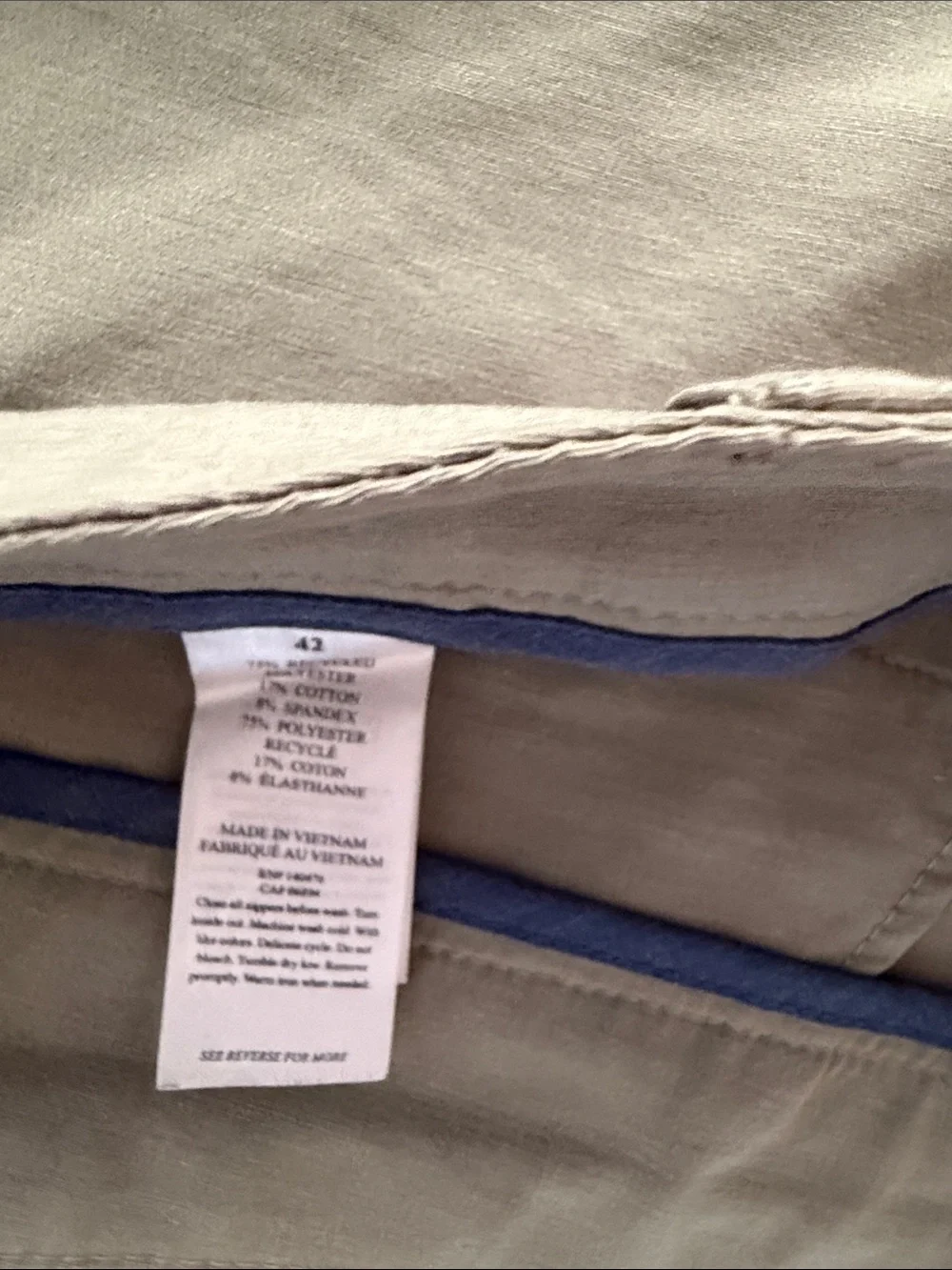 Faherty - Olive Green Men's Flat-Front Chino Shorts - size 42